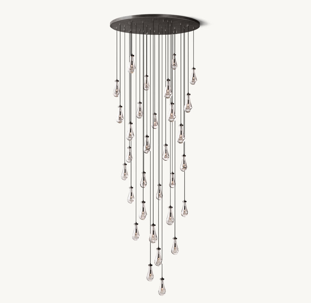 RAIN ROUND CHANDELIER 60"
