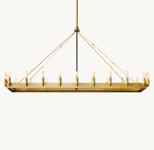 CAMINO VINTAGE FILAMENT RECTANGULAR CHANDELIER 52"