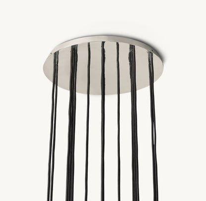 BOULE DE CRISTAL CLEAR GLASS ROUND CLUSTER CHANDELIER 19"