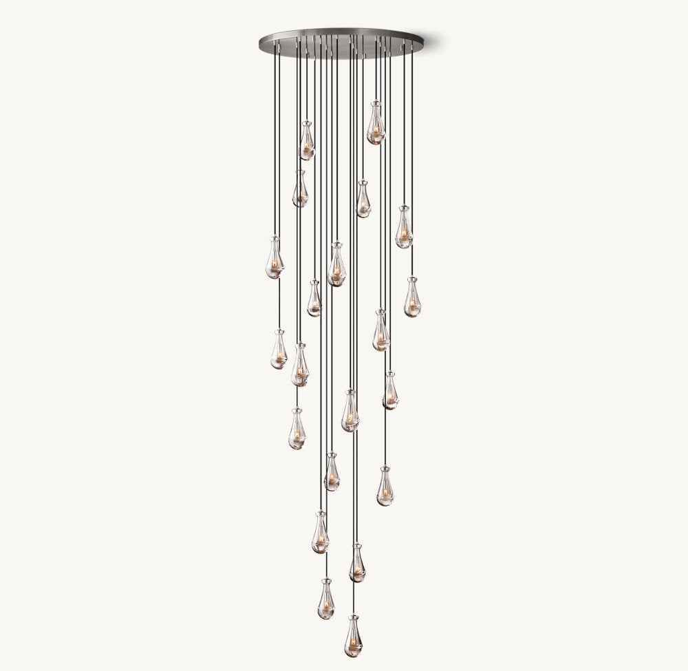 RAIN ROUND CHANDELIER 47"