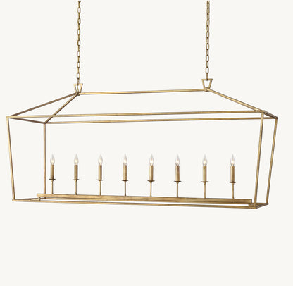 19TH C. ENGLISH OPENWORK RECTANGULAR CHANDELIER 72"