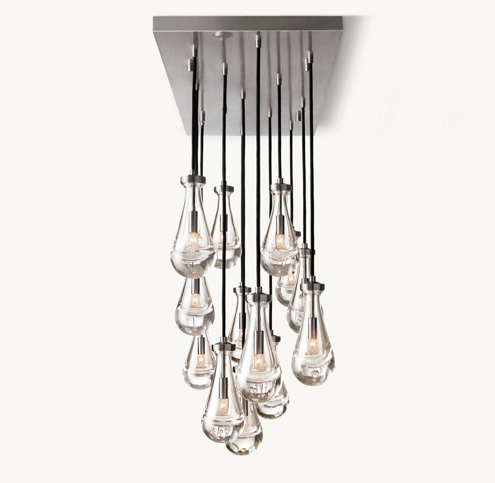 RAIN RECTANGULAR CHANDELIER 54"