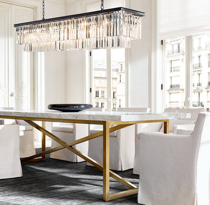 1920S ODEON RECTANGULAR CHANDELIER 72"