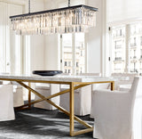 1920S ODEON RECTANGULAR CHANDELIER 72"