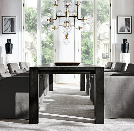 BISTRO GLOBE CLEAR GLASS CHANDELIER 34"