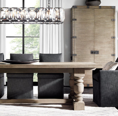 HARLOW CRYSTAL RECTANGULAR CHANDELIER 54"