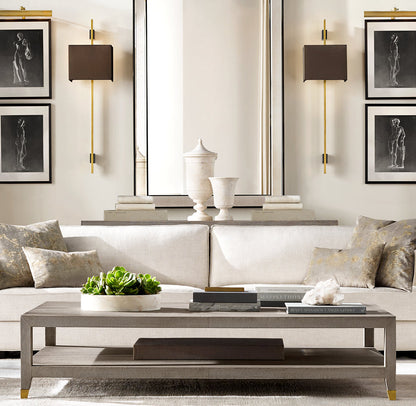 VELA RECTANGULAR BAR SCONCE - RECTANGULAR SHADE