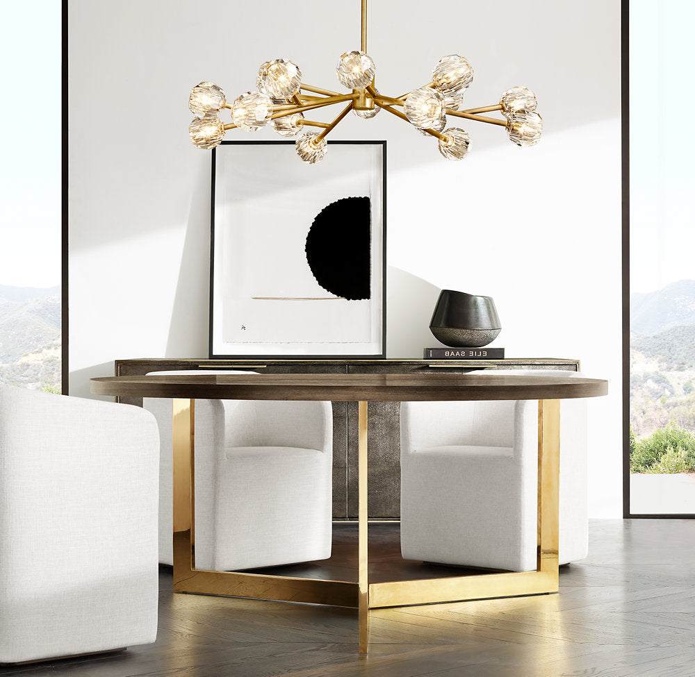 BOULE DE CRISTAL CLEAR GLASS ROUND CHANDELIER 60"