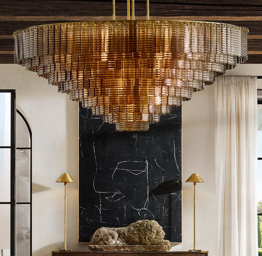 SIRENE CLEAR GLASS ROUND CHANDELIER 41"