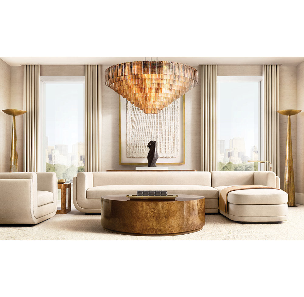 SIRENE SMOKE GLASS ROUND CHANDELIER 65"