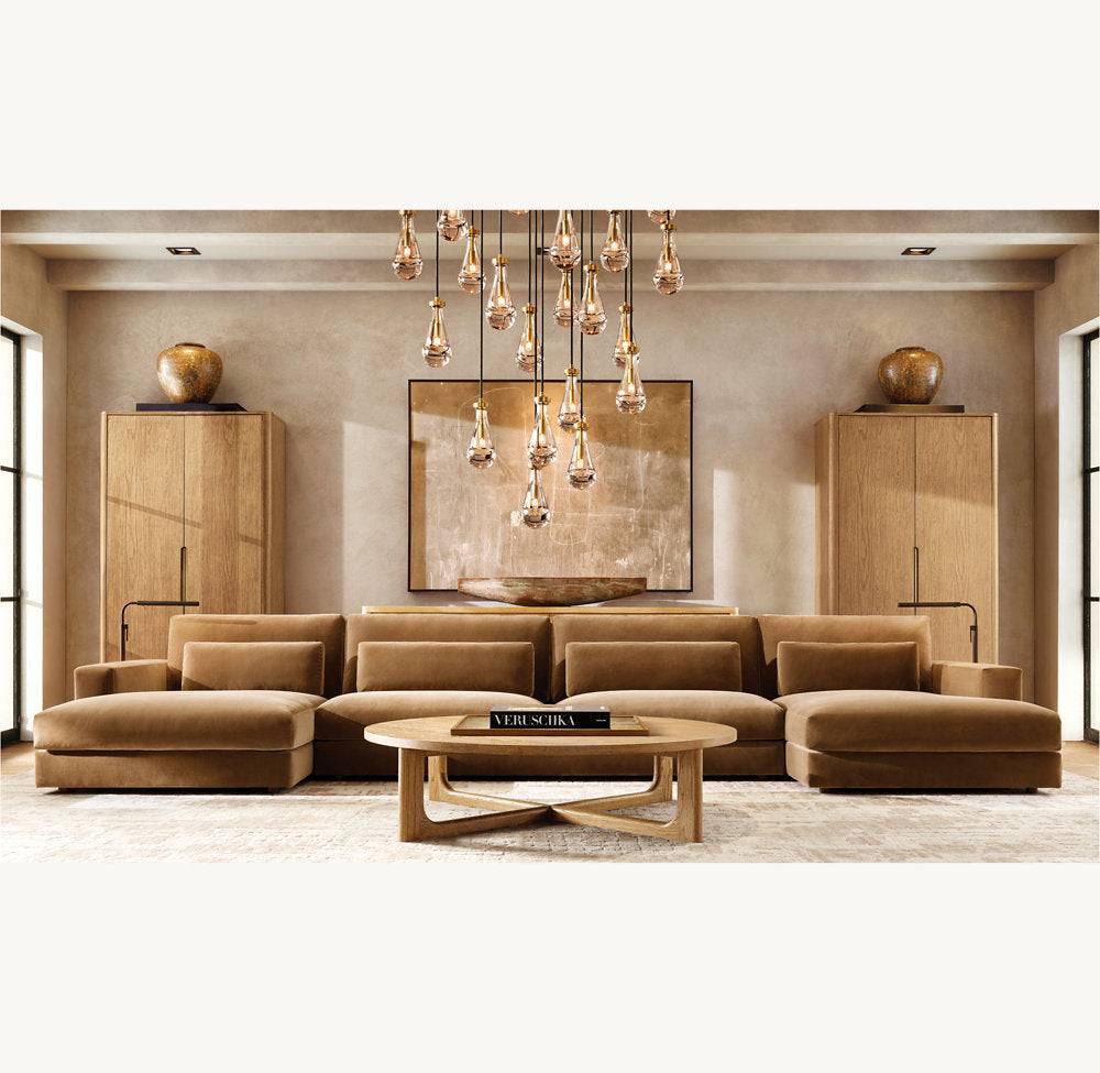 RAIN ROUND CHANDELIER 18"