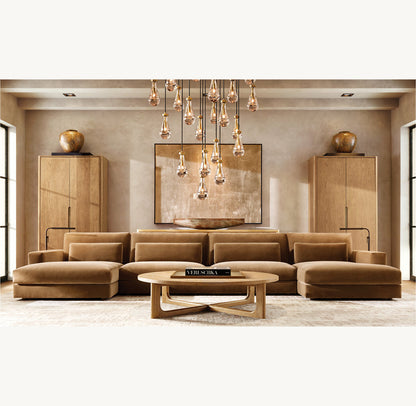 RAIN ROUND CHANDELIER 18"