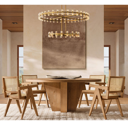 ARCACHON LED ROUND TWO-TIER CHANDELIER 60"