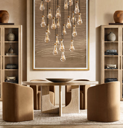 RAIN ROUND CHANDELIER 47"