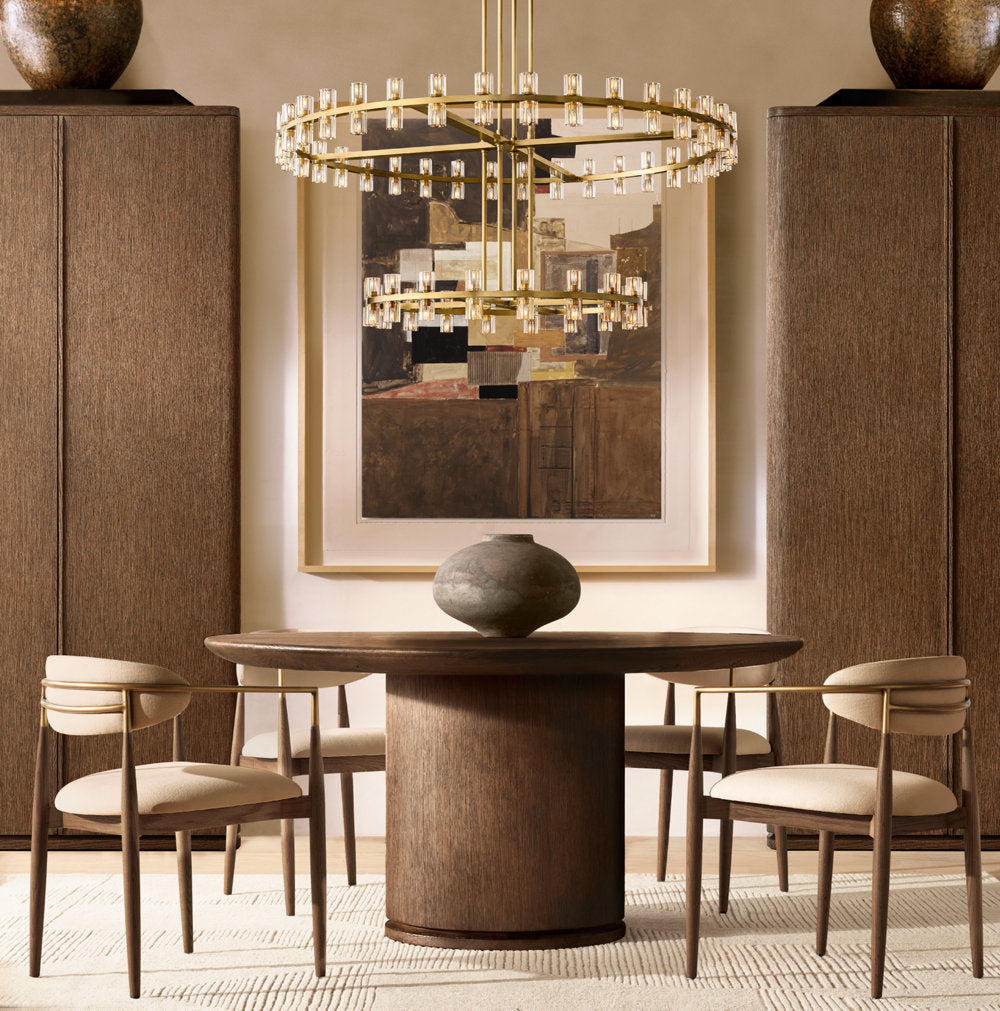 ARCACHON LED ROUND TWO-TIER CHANDELIER 60"