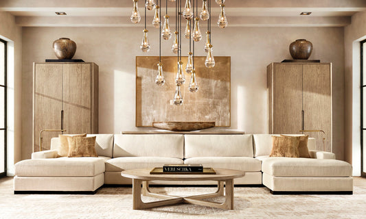 RAIN ROUND CHANDELIER 47"