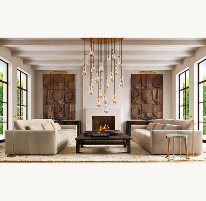 RAIN ROUND CHANDELIER 18"