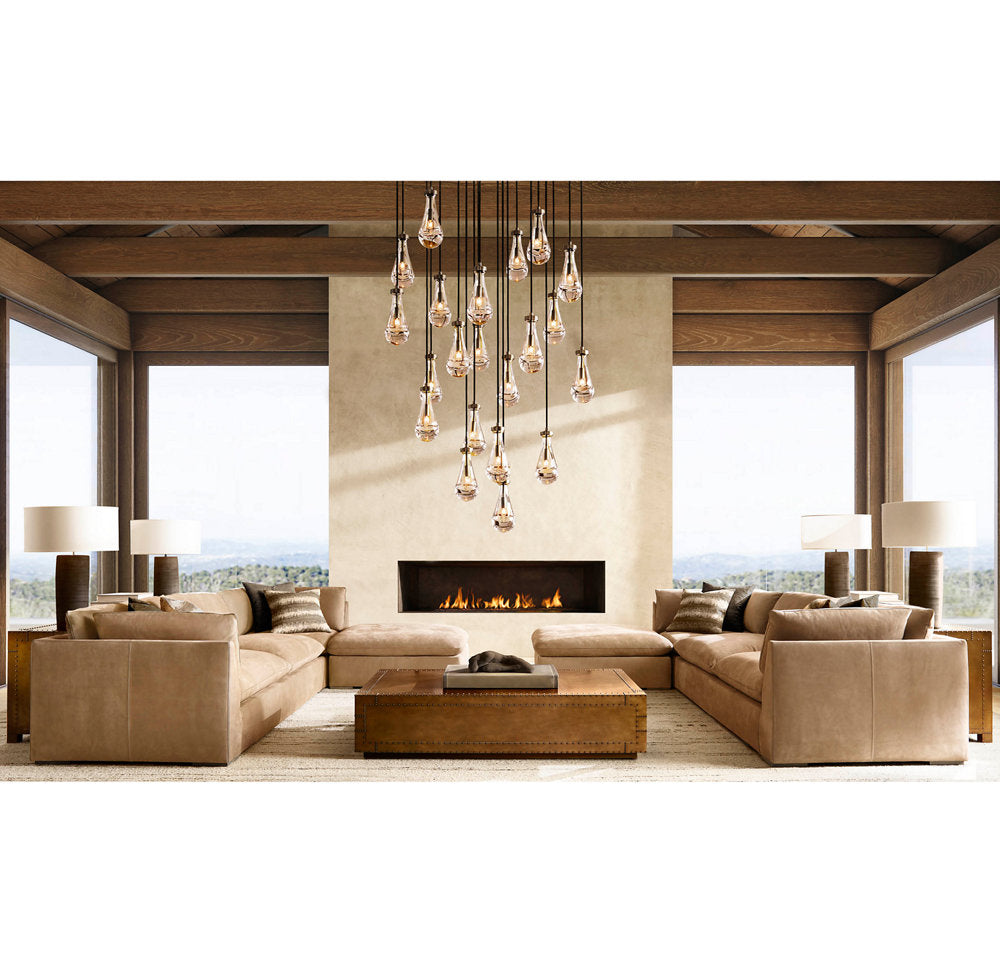 RAIN ROUND CHANDELIER 47"