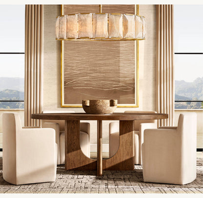 HARLOW CALCITE ROUND CHANDELIER 43"