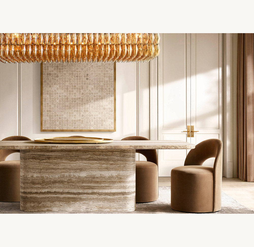 CHIARA CLEAR GLASS RECTANGULAR CHANDELIER 74"