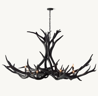 NATURAL ANTLER CHANDELIER 60"