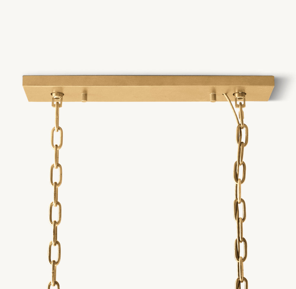 HARLOW CRYSTAL RECTANGULAR CHANDELIER 42"