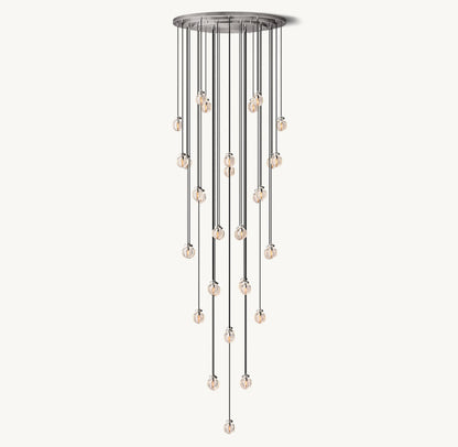 PEARL ROUND CHANDELIER 48"
