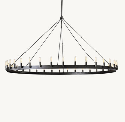 CAMINO VINTAGE FILAMENT ROUND CHANDELIER 73"