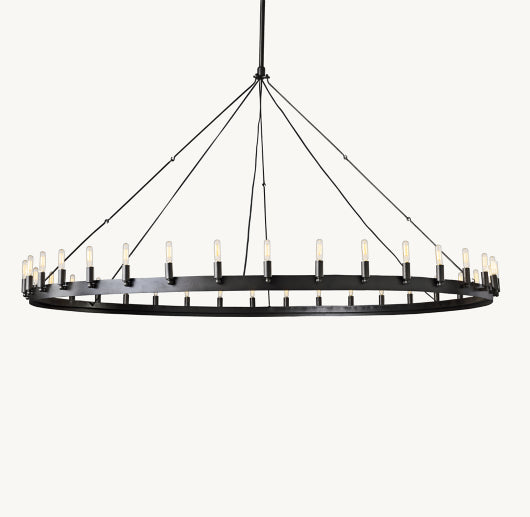 CAMINO VINTAGE FILAMENT ROUND CHANDELIER 73"