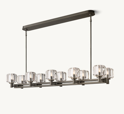 DEMARET DOUBLE LINEAR CHANDELIER 54"
