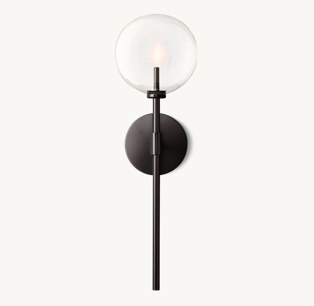 GLASS GLOBE SCONCE