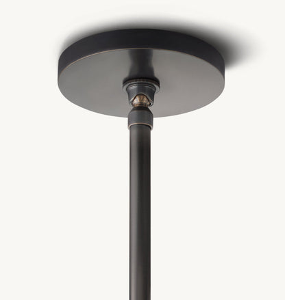 HAND-CARVED ALABASTER CYLINDER PENDANT 14"