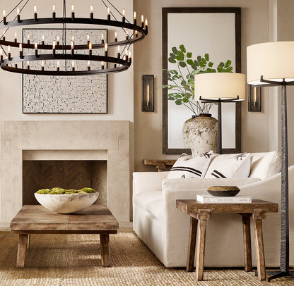 CAMINO VINTAGE FILAMENT TWO-TIER CHANDELIER 71"