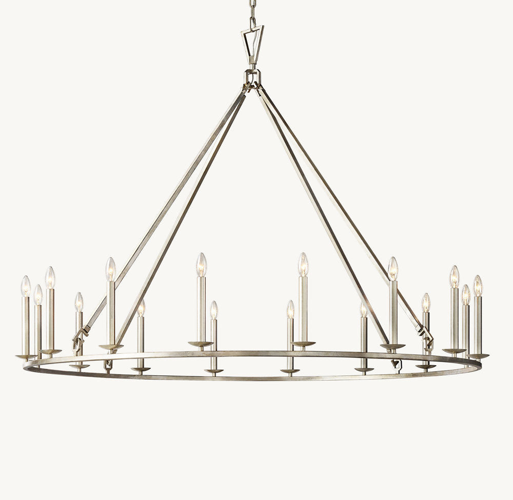 19TH C. ENGLISH OPENWORK ROUND CHANDELIER 60"