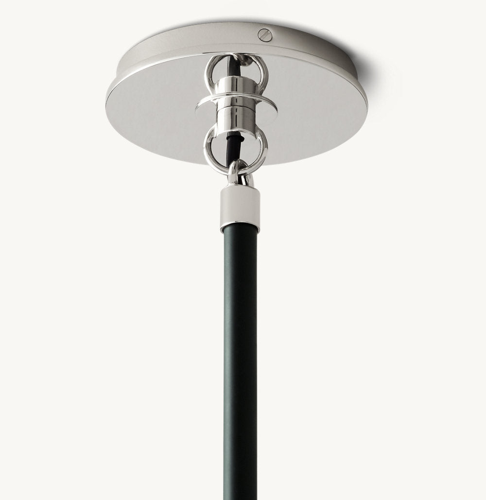 BISTRO GLOBE MILK GLASS CHANDELIER 42"