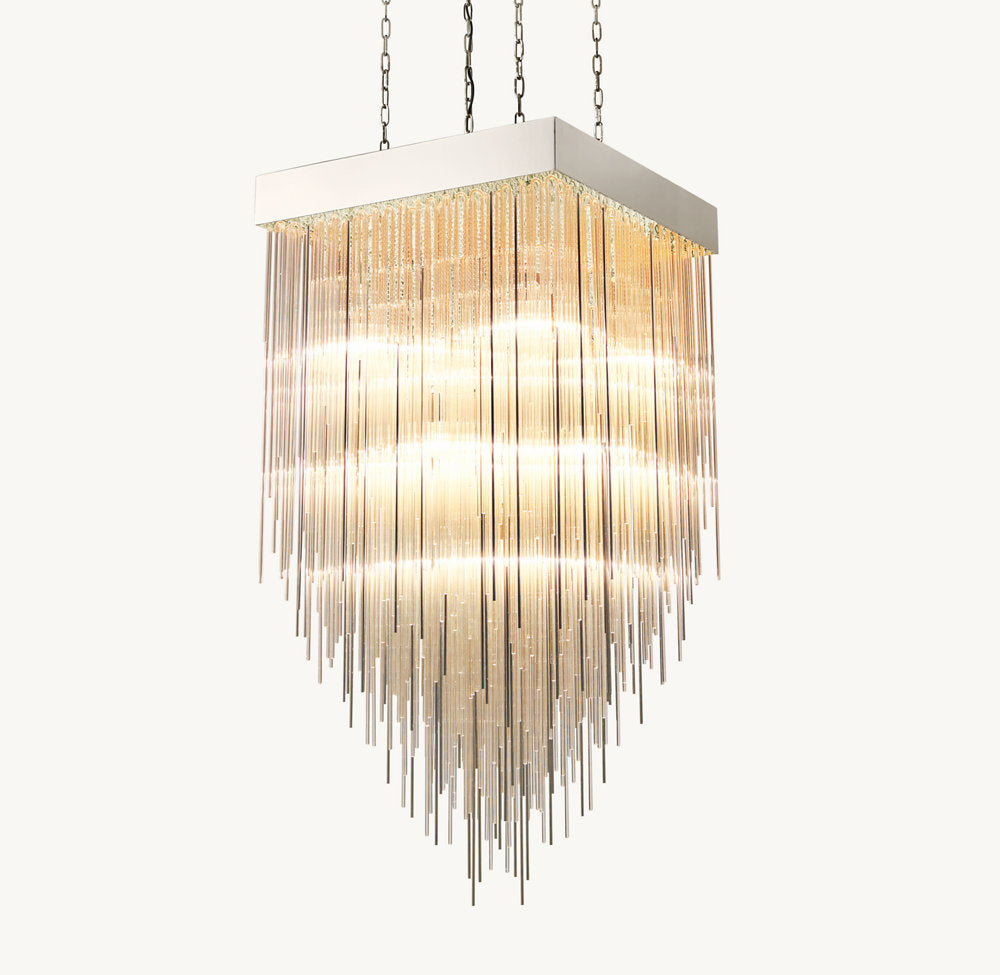 CASCADA SQUARE CHANDELIER 30"