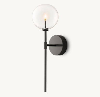 GLASS GLOBE SCONCE