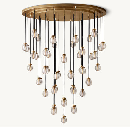 PEARL ROUND CHANDELIER 60"