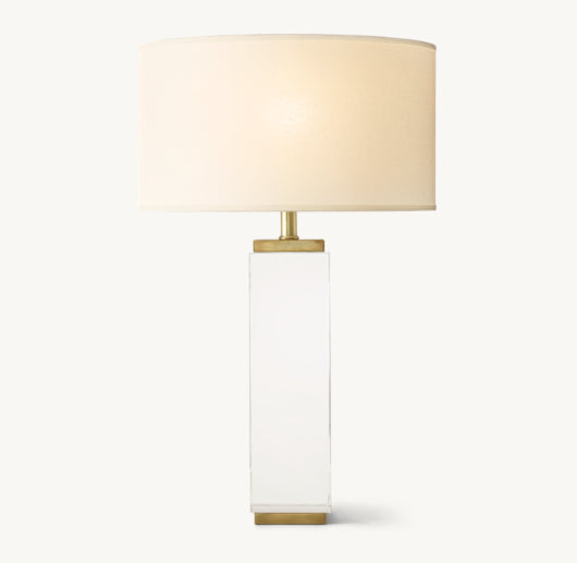 SQUARE COLUMN CRYSTAL TABLE LAMP