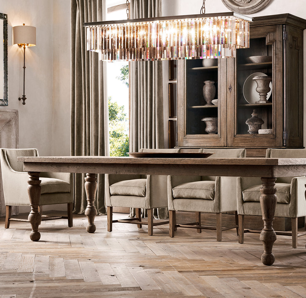 1920S ODEON RECTANGULAR CHANDELIER 59"