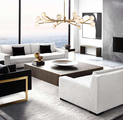 BOULE DE CRISTAL CLEAR GLASS ROUND CHANDELIER 60"