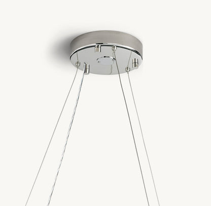 CRYSTAL HALO CLEAR ROUND LED CHANDELIER 72"