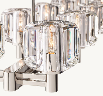 DEMARET DOUBLE LINEAR CHANDELIER 72"