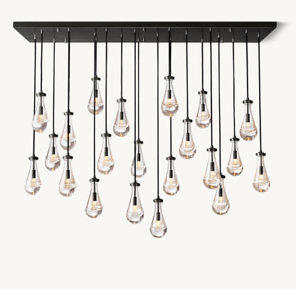 RAIN RECTANGULAR CHANDELIER 72"