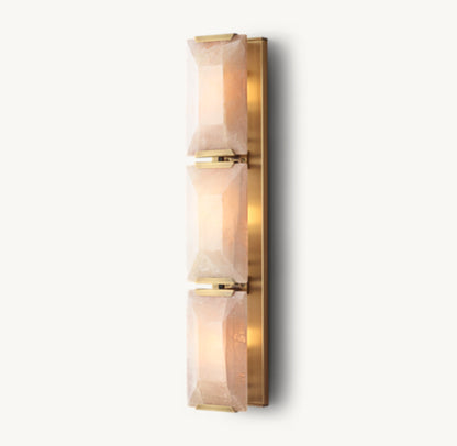 HARLOW CALCITE TRIPLE SCONCE