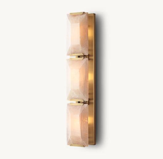 HARLOW CALCITE TRIPLE SCONCE