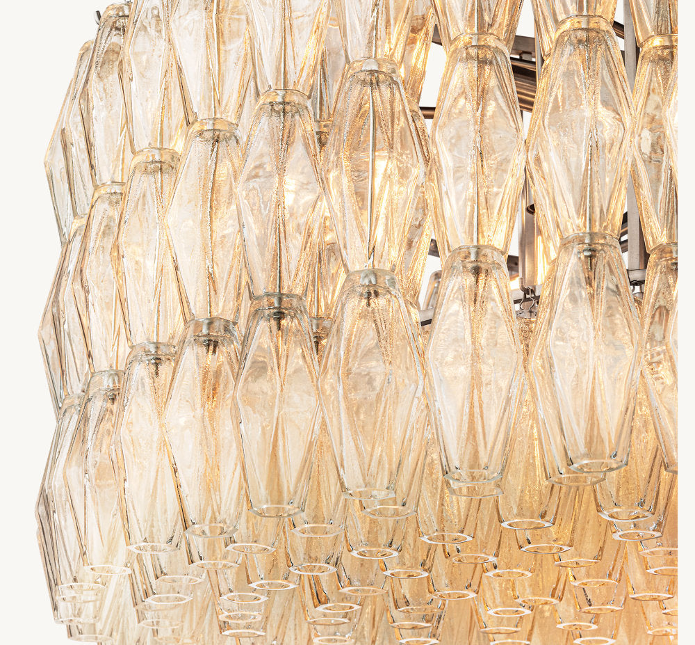 CHIARA CLEAR GLASS ROUND CHANDELIER 62"