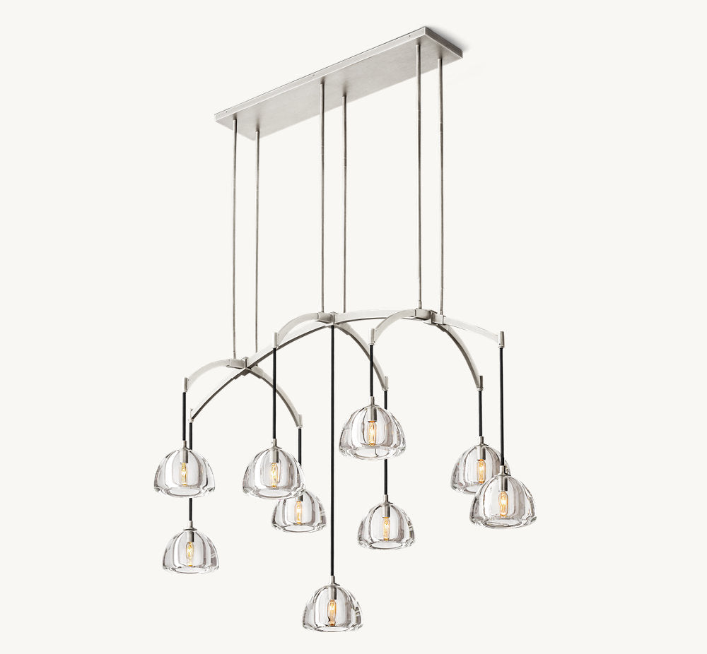 HEMISPHERE LINEAR CHANDELIER 54"