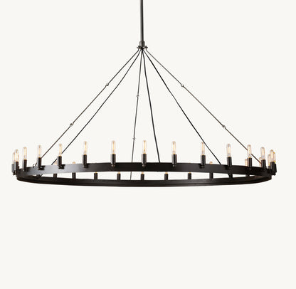 CAMINO VINTAGE FILAMENT ROUND CHANDELIER 63"