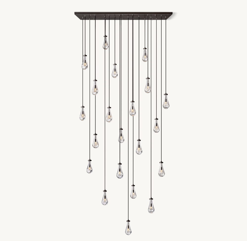 RAIN RECTANGULAR CHANDELIER 72"